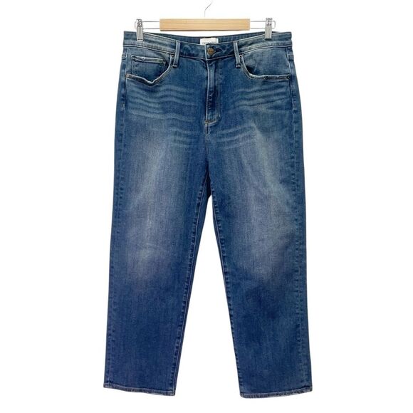 Driftwood Royce Straight Leg Jeans Size 31 Gemini Medium Wash High Rise Denim - Picture 2 of 13